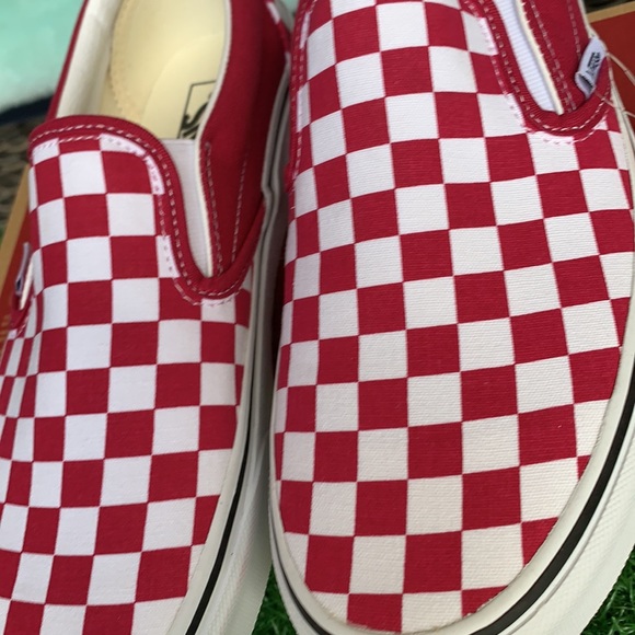 Vans Classic Slip On Checkerboard Cerise/Trwht Men - Picture 9 of 12